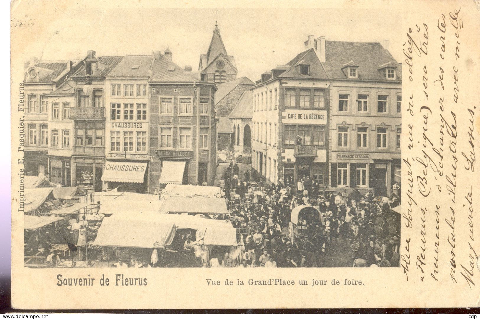 Cpa Fleurus  Foire   1900 - Fleurus