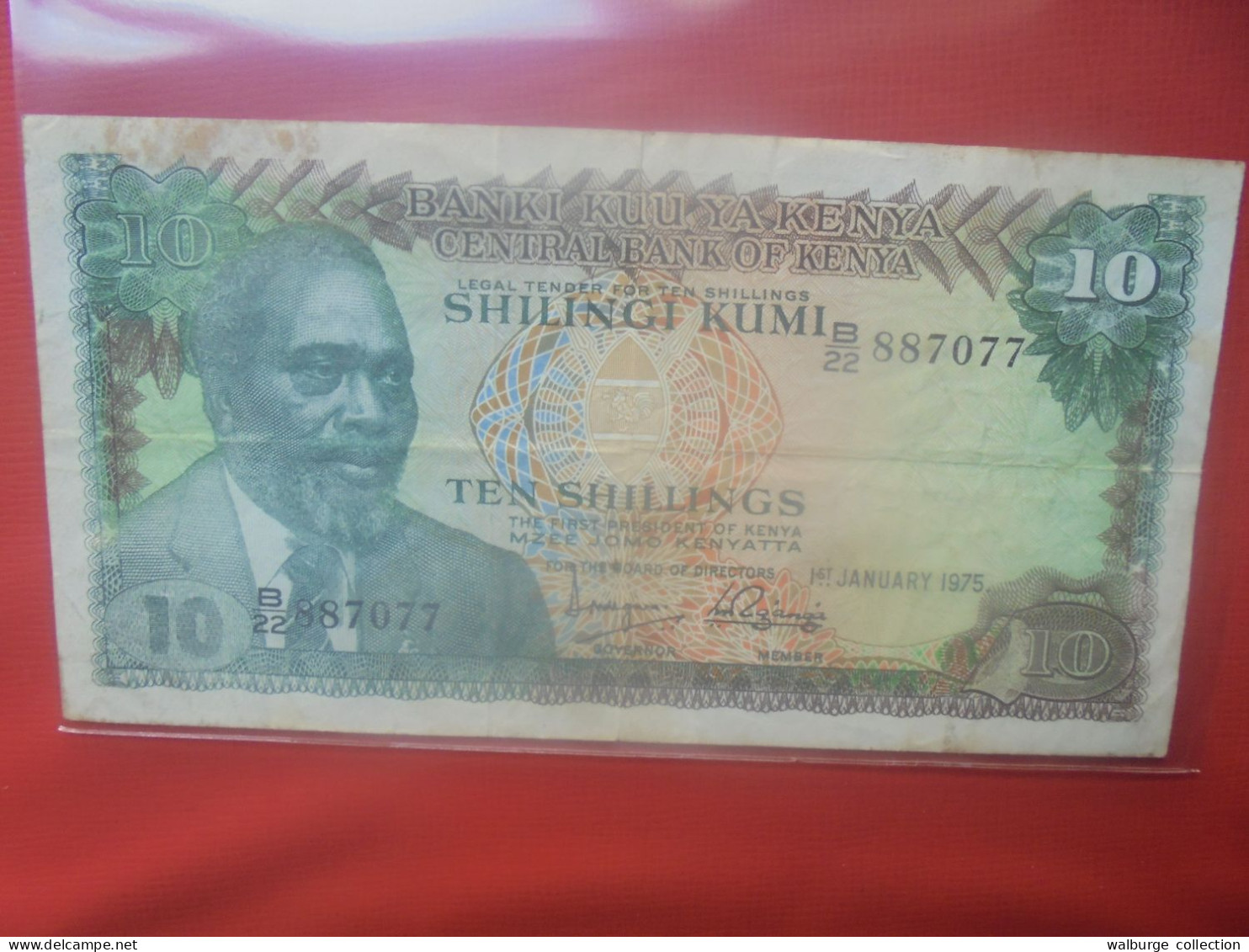 KENYA 10 SHILLINGS 1975 Circuler (B.29) - Kenya