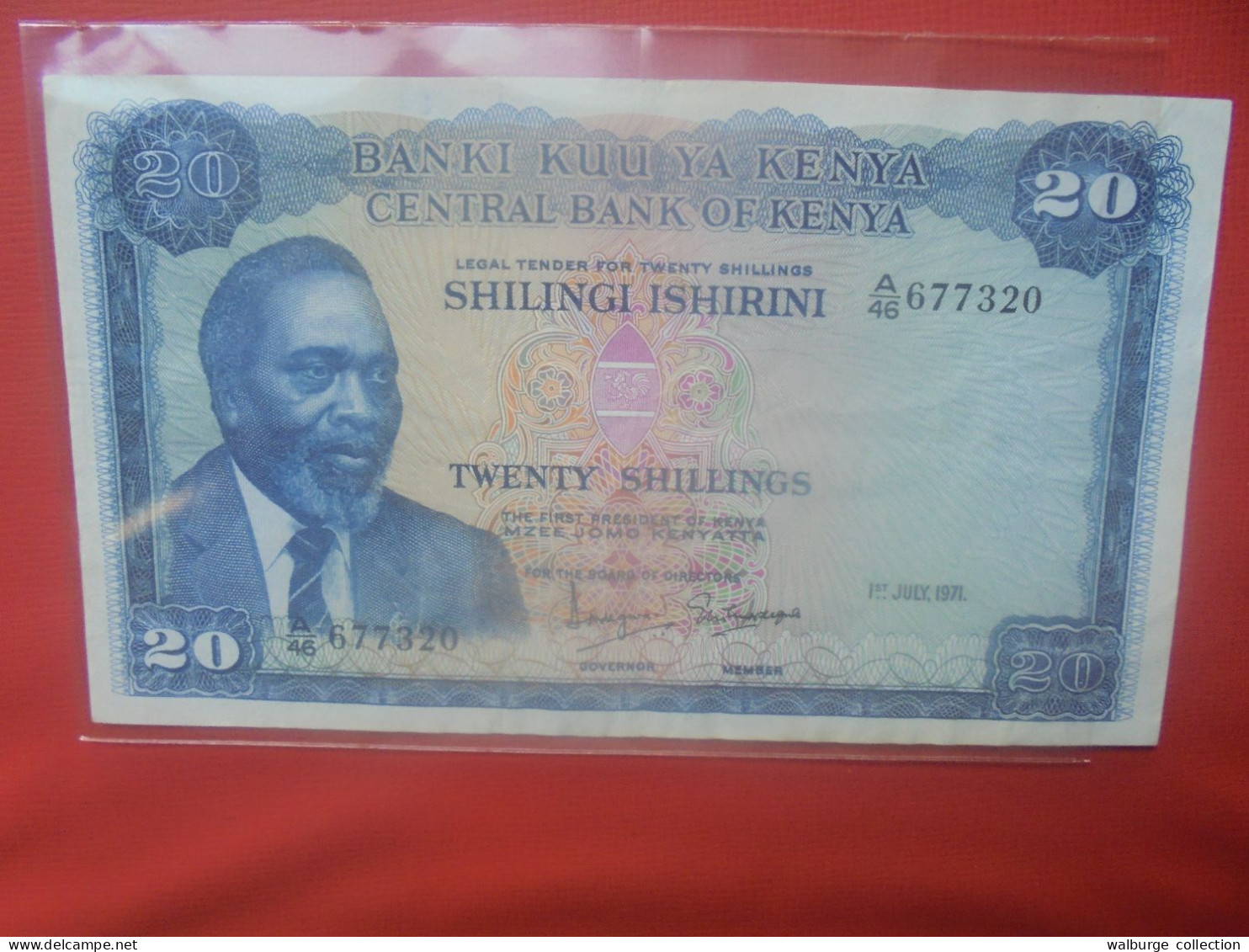 KENYA 20 SHILLINGS 1971 Circuler (B.29) - Kenya