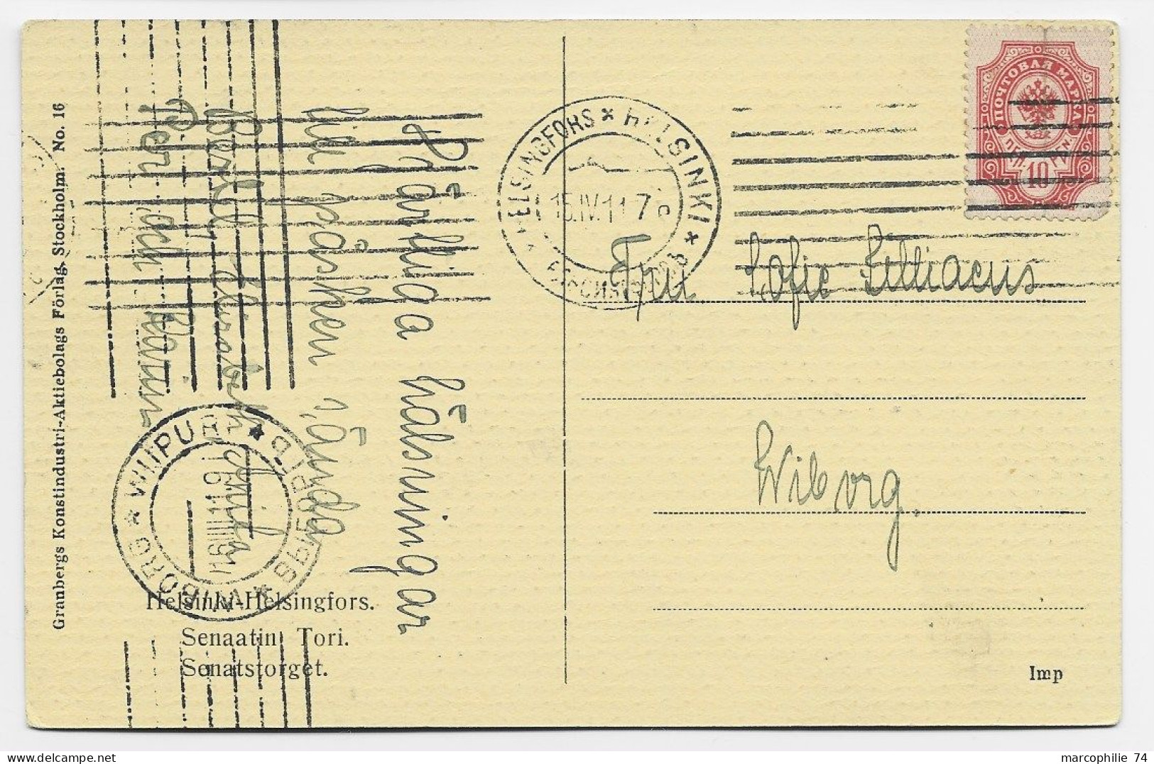 FINLAND RUSSIA 10K SOLO CARD HELSINKI 1917 - Brieven En Documenten