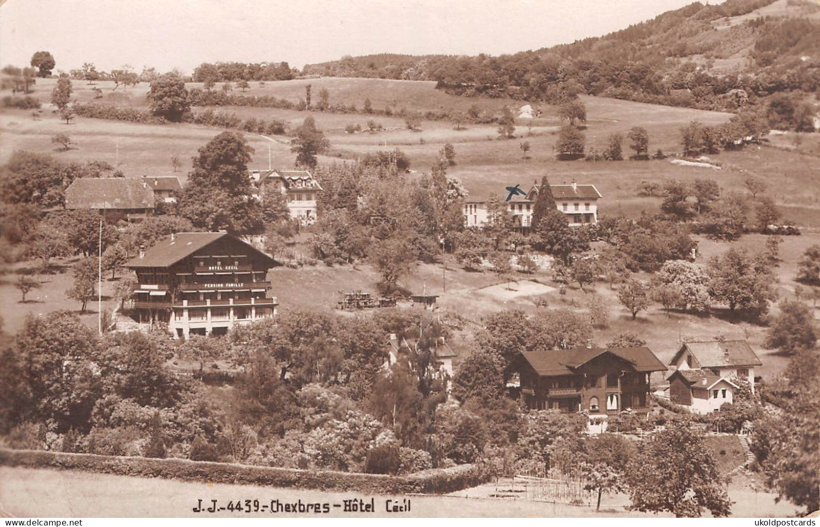 CPA  Suisse, CHEXBRES, Hotel Cecil, Carte Photo. - Chexbres