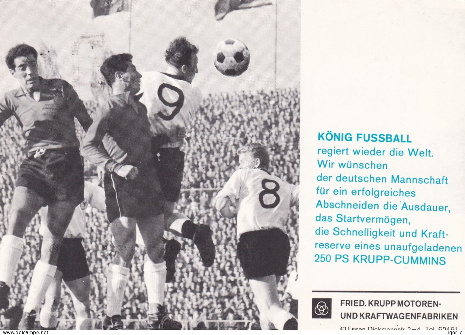 England UK 1966 Card: Football Soccer Fussball Calcio; FIFA World Cup 1966; Germany - Switzerland; 2 Scans - 1966 – England