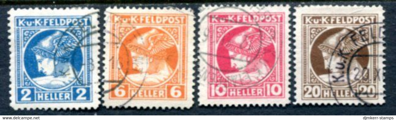 AUSTRIA MILITARY POST 1916 Newspaper Stamps Used. . Michel 49-52A - Gebraucht