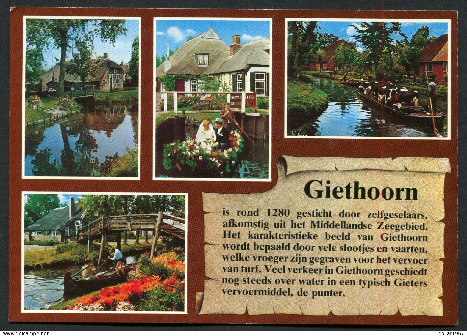 Giethoorn ( 4 Luik ) - Not  Used - 2 Scans For Condition.(Originalscan !!) - Giethoorn