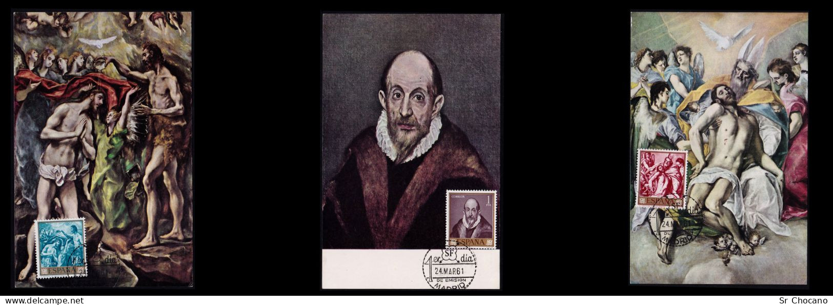 Tarjetas Máximas.1961.EL GRECO.Serie.Edifil 1330-1339 - Tarjetas Máxima