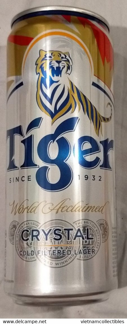 Vietnam Viet Nam Tiger Crystal 330 Ml Empty Beer Slim Can NEW YEAR 2022 - LIMIT EDITION / Opened By 2 Holes - Latas