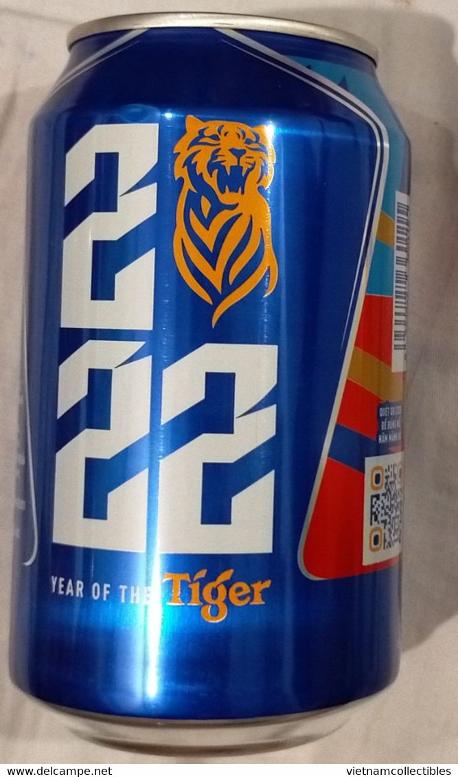 Vietnam Viet Nam Tiger 330 Ml Empty Beer Can NEW YEAR 2022 - LIMIT EDITION / Opened By 2 Holes - Cannettes