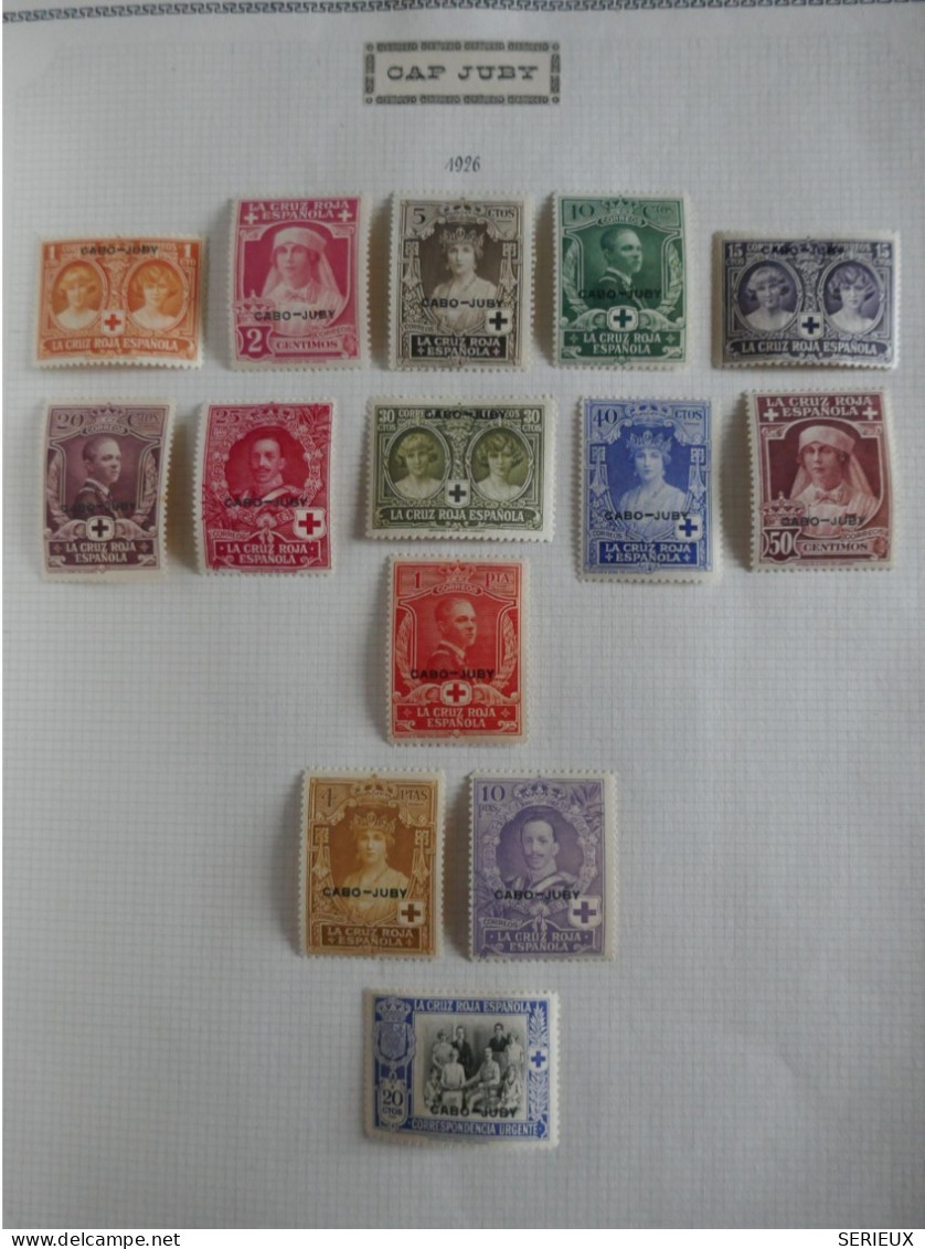 \+\ RED CROSS CABO JUBY  ESPANA BELLE PAGE SERIE NEUVE SURCHARGES 1927 CROIX ROUGE XAP JUBY+BELLE QUALITé+++ - Cabo Juby