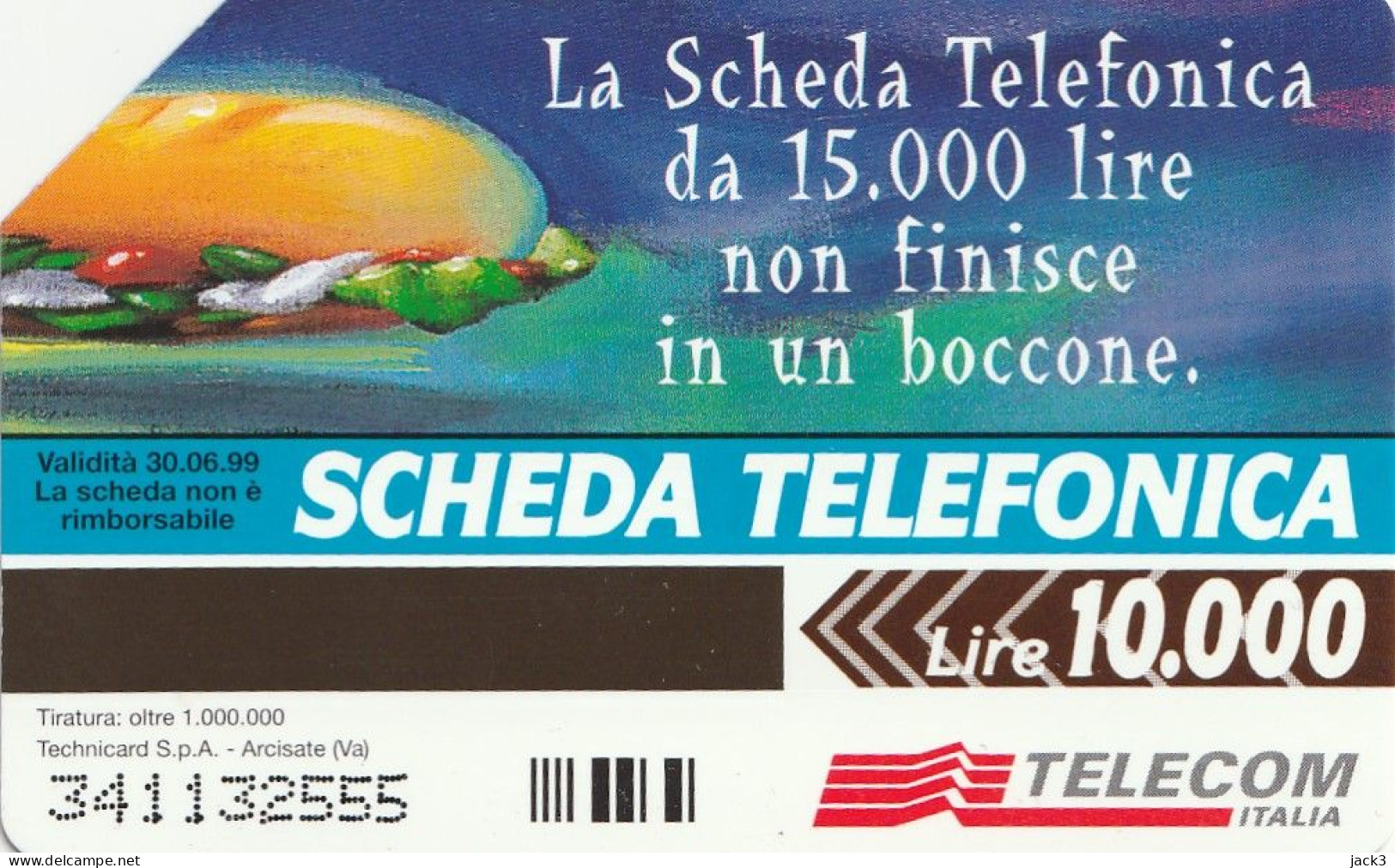 SCEDA TELEFONICA - LA SCHEDA TELEFONICA NON FINISCE IN UN BOCCONE (2 SCANS) - Publiques Thématiques