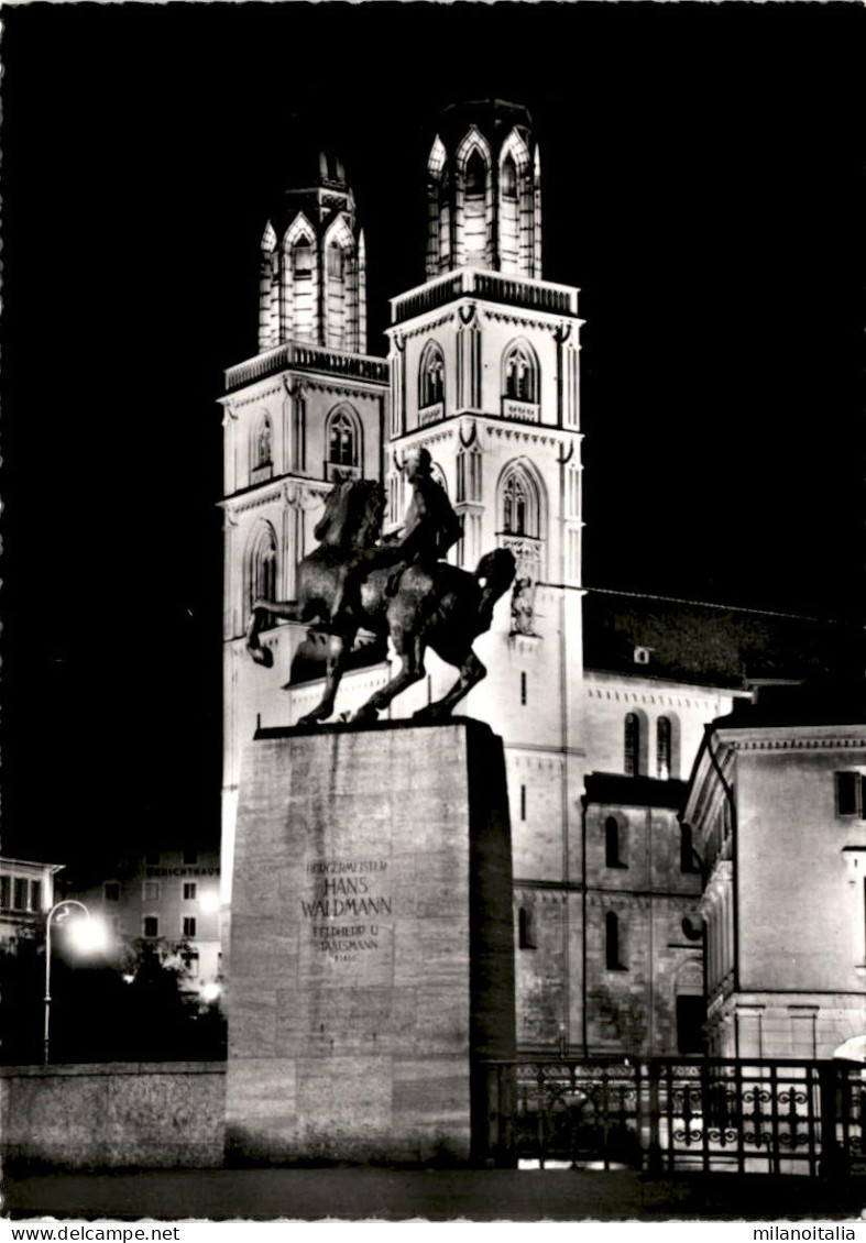 Zürich - Grossmünster Und Hans Waldmann Denkmal (91) - Wald