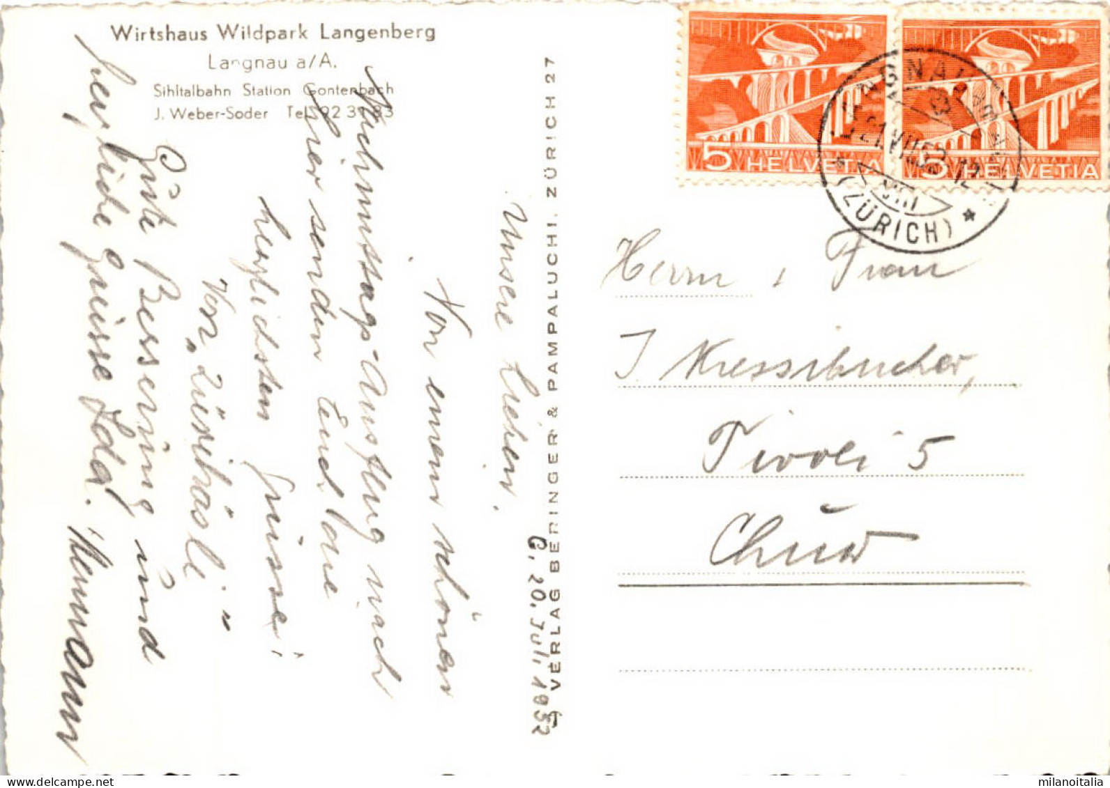 Wildpark Langenberg - Langnau A/A. * 21. 7. 1952 - Langnau Am Albis 