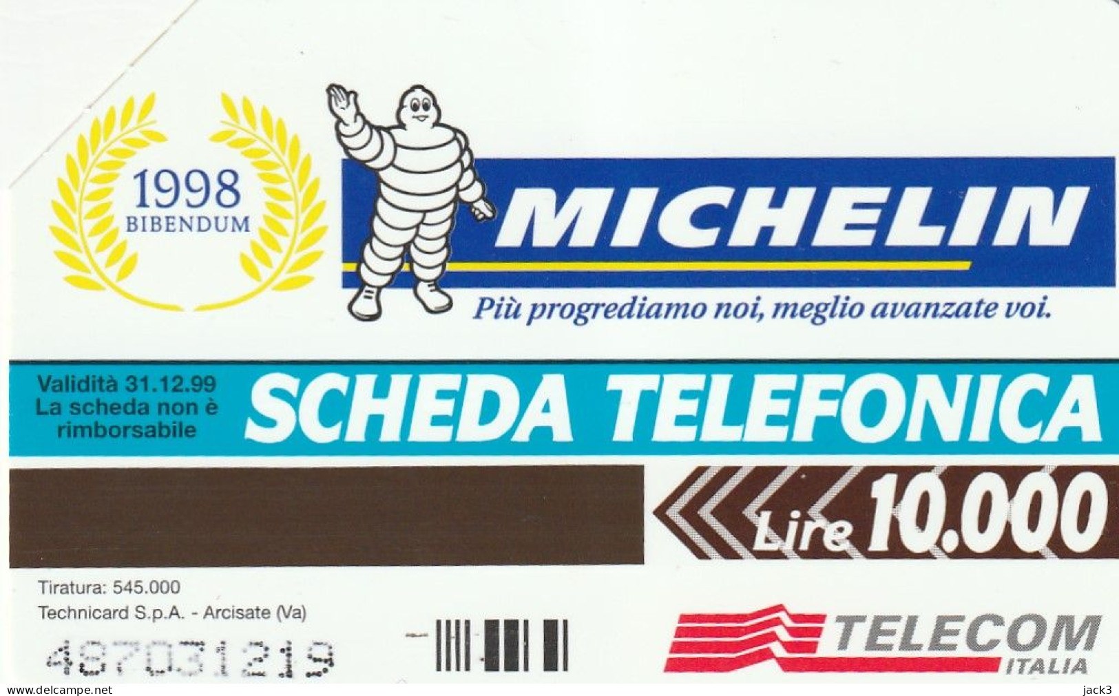 SCEDA TELEFONICA - MICHELIN (2 SCANS) - Public Themes