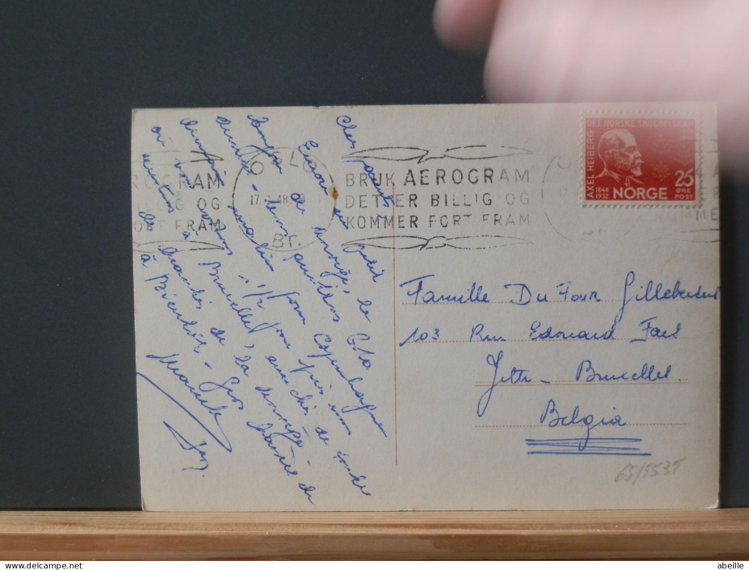 65/553T  CPNORGE POUR LA BELG.  1948 - Briefe U. Dokumente