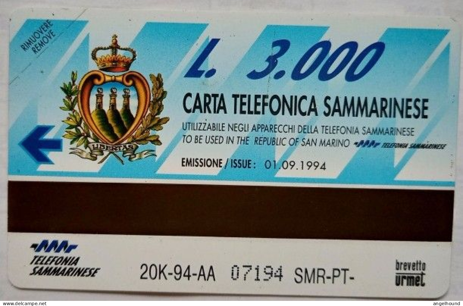 San Marino L3000 MINT  RSM- 001 "  Serie Storica " - San Marino