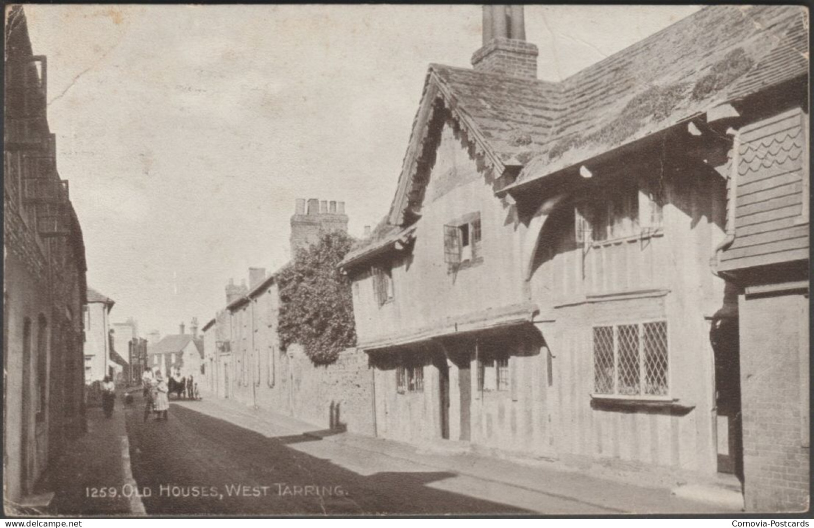 Old Houses, West Tarring, Worthing, Sussex, 1923 - Salmon Postcard - Worthing