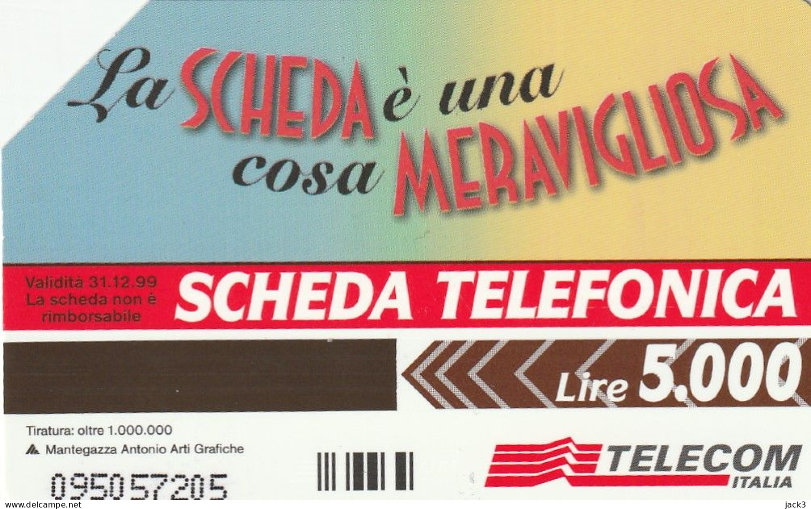 SCEDA TELEFONICA - LA SCHEDA E' UNA COSA MERAVIGLIOSA (2 SCANS) - Öff. Themen-TK