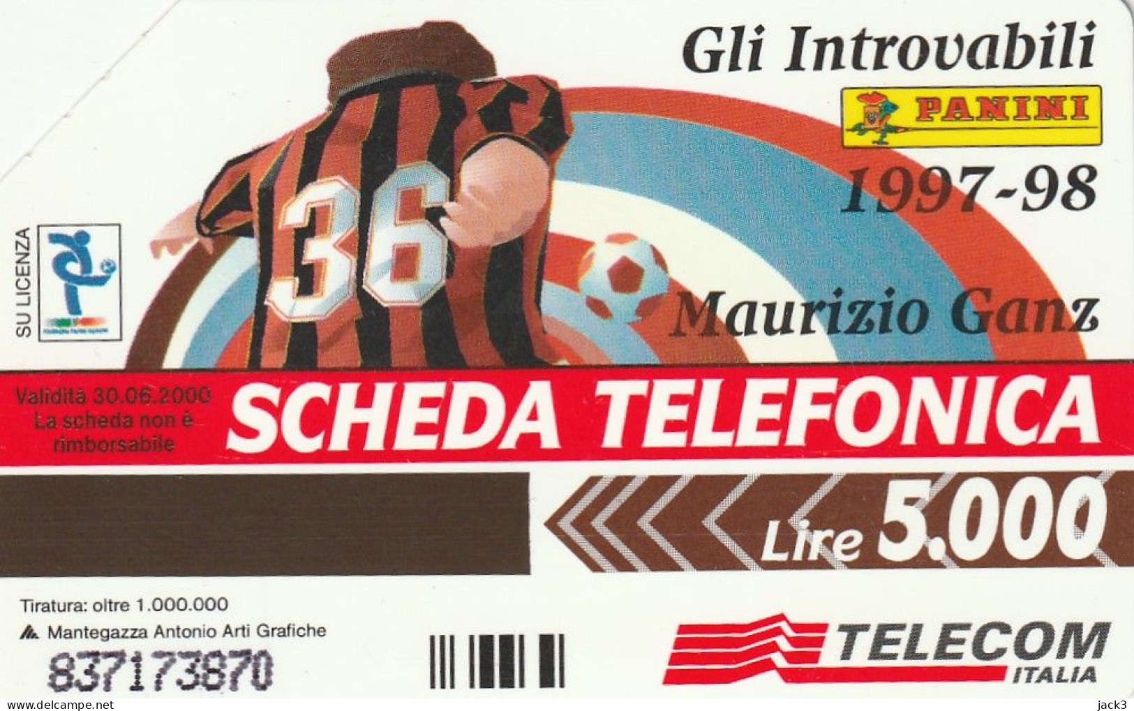 SCEDA TELEFONICA - MAURIZIO GANZ (2 SCANS) - Publiques Thématiques