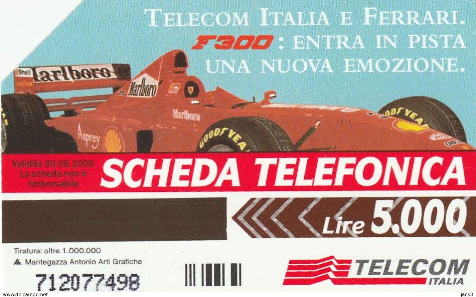 SCEDA TELEFONICA - FERRARI F300 (2 SCANS) - Publieke Thema