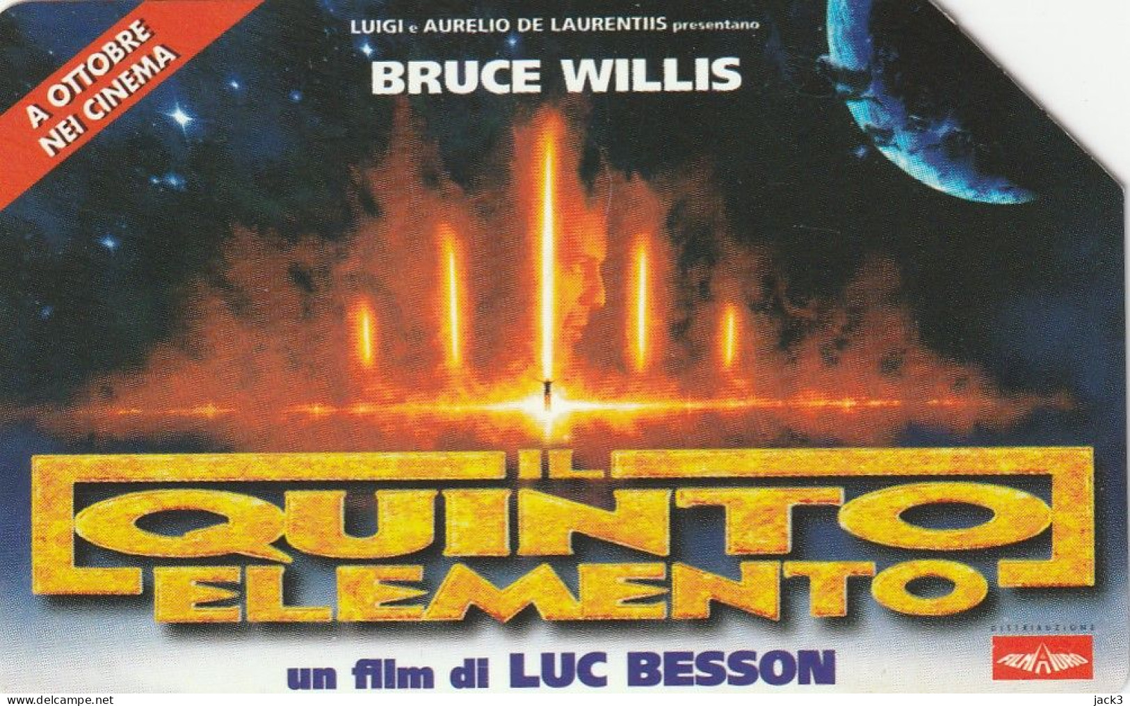 SCEDA TELEFONICA - BRUCE WILLIS - QUINTO ELEMENTO (2 SCANS) - Pubbliche Tematiche