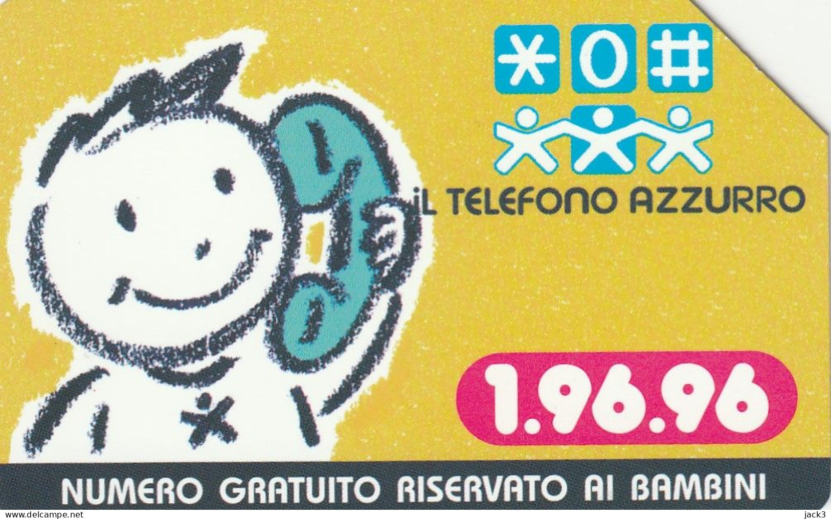 SCEDA TELEFONICA - TELEFONO AZZURRO (2 SCANS) - Pubbliche Tematiche