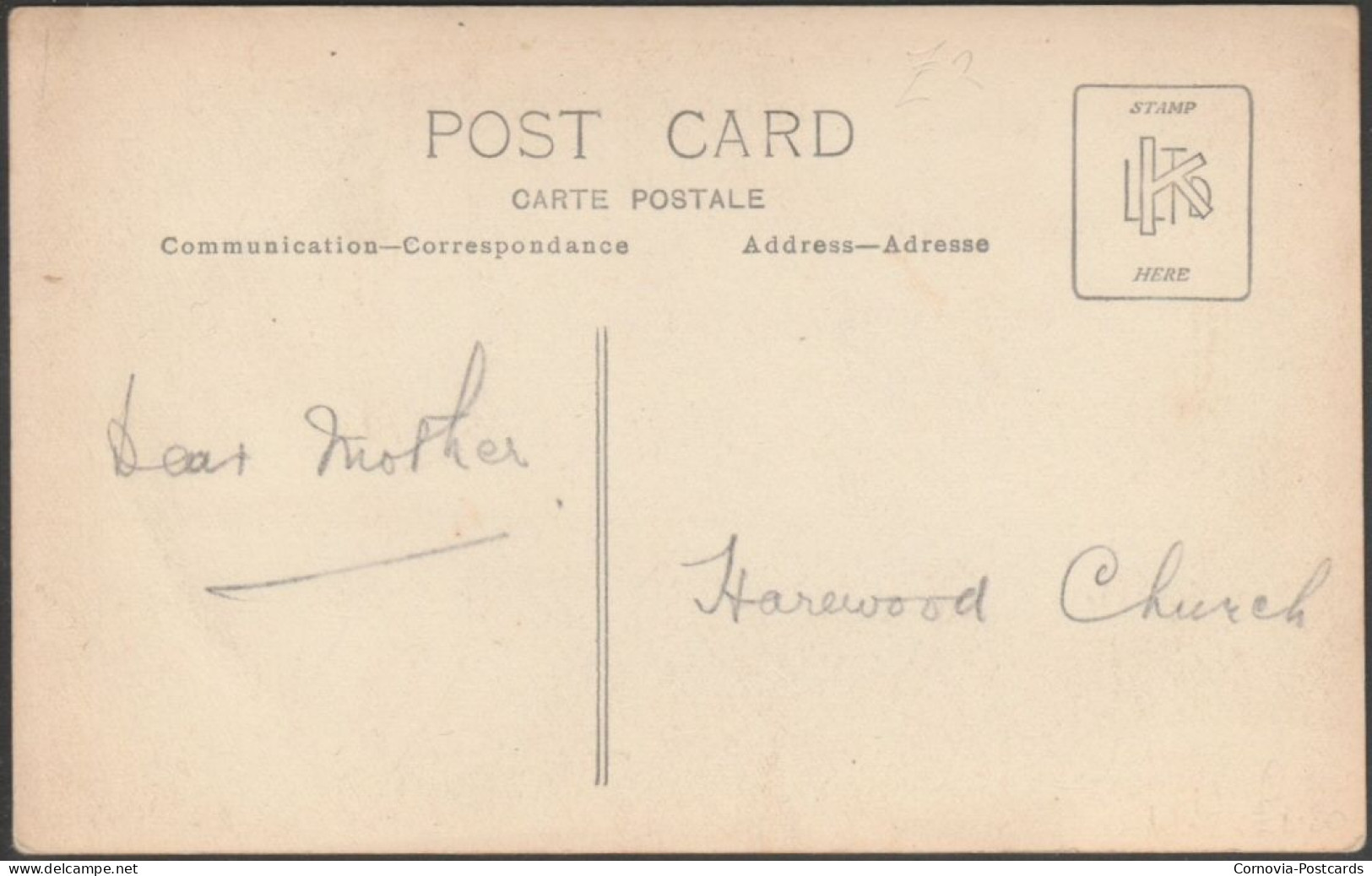 Harewood Church, Harewood Park, Herefordshire, C.1910s - RP Postcard - Herefordshire