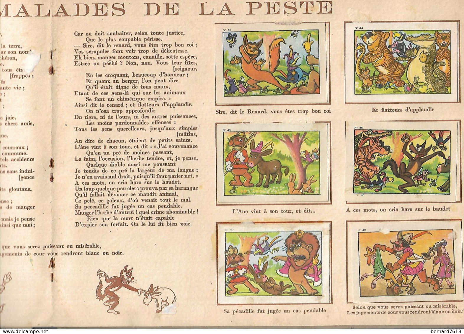Livre  Les Fables  De La Fontaine Collection  Des Vignettes Du Chocolat Menier - Cuentos