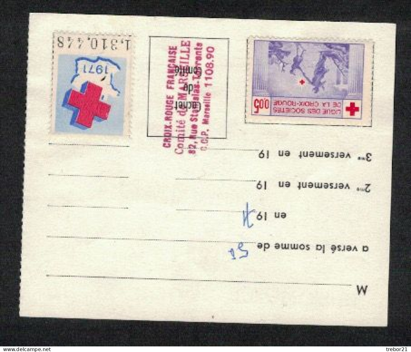 Carte Adhérent Croix Rouge 1971 - Croce Rossa