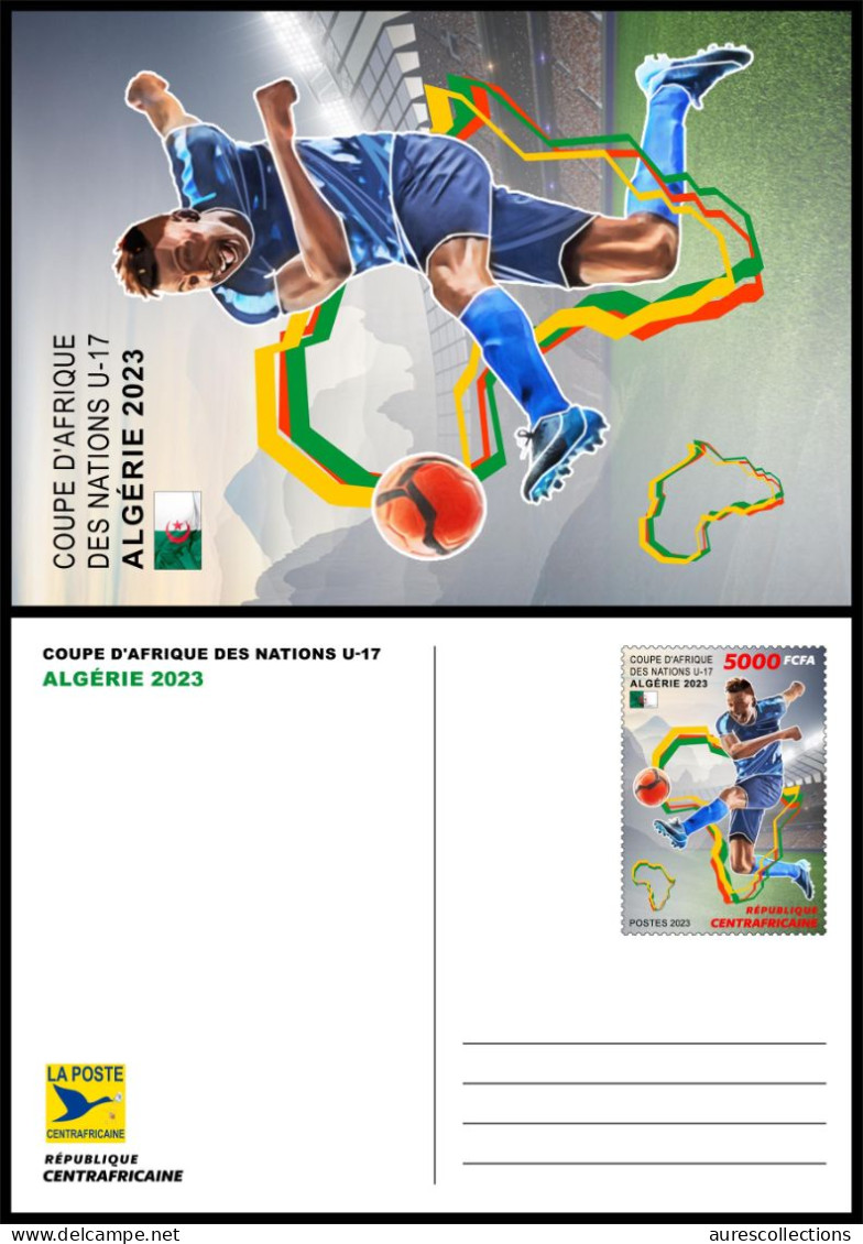 CENTRAL AFRICAN 2023 - STATIONERY CARD - FOOTBALL AFRICA CUP OF NATIONS ALGERIA ALGERIE COUPE D' AFRIQUE HOGGAR - Afrika Cup