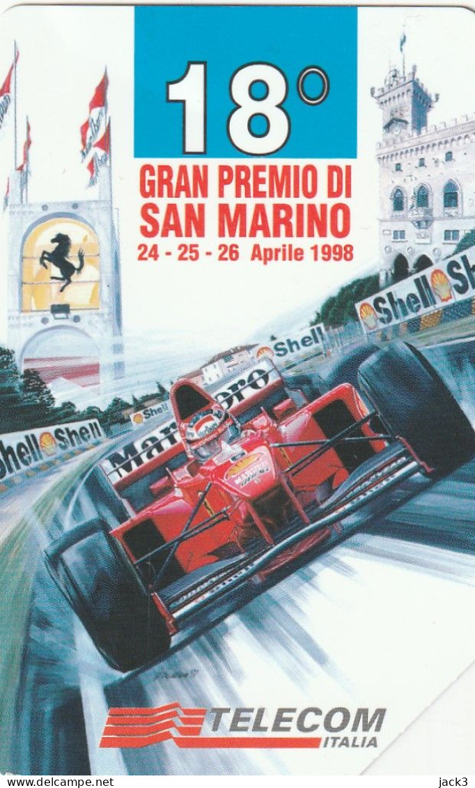 SCEDA TELEFONICA - XVIII GRAN PREMIO DI SAN MARINO 1998 (2 SCANS) - Pubbliche Tematiche