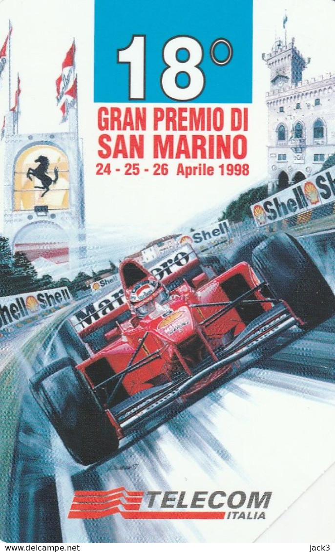 SCEDA TELEFONICA - XVIII GRAN PREMIO DI SAN MARINO 1998 (2 SCANS) - Pubbliche Tematiche