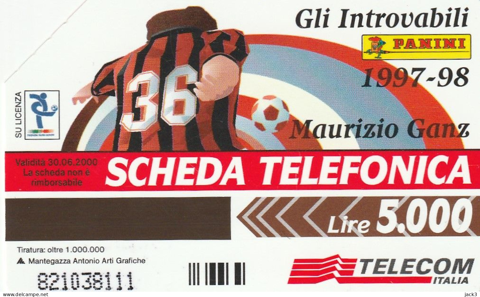 SCEDA TELEFONICA - MAURIZIO GANZ (2 SCANS) - Pubbliche Tematiche