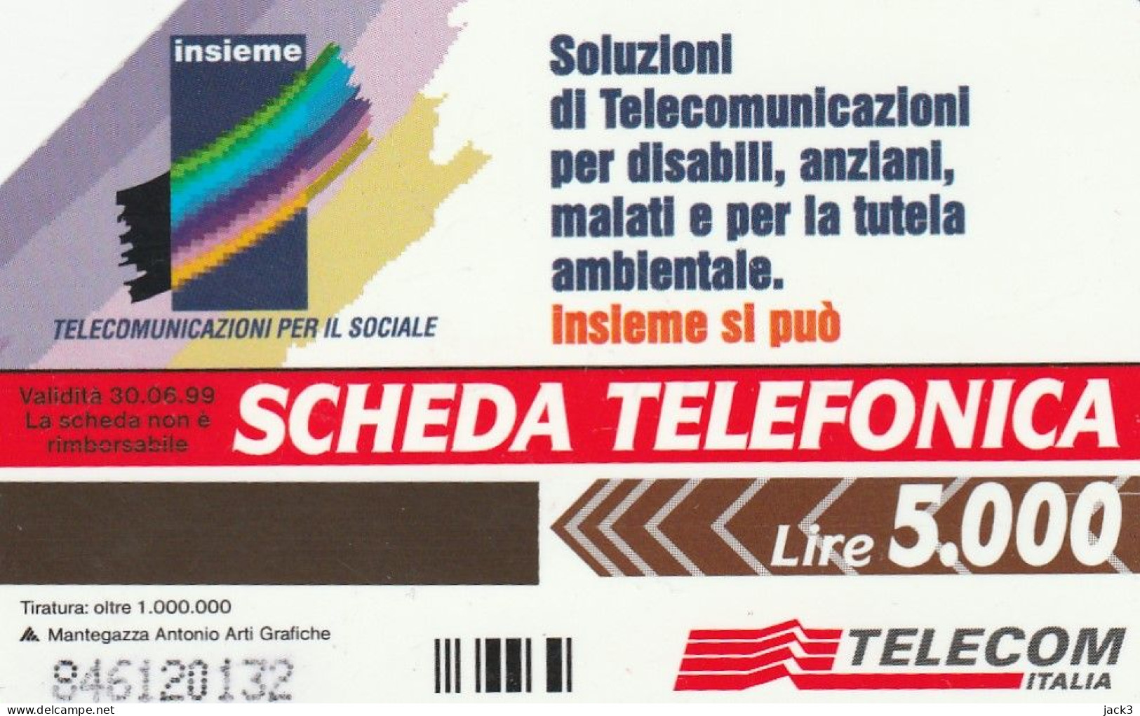 SCEDA TELEFONICA - SOLUZIONI DI TELECOMUNICAZIONI PER DISABILI, ANZIANI, MALATI E TUTELA AMBIENTALE (2 SCANS) - Publiques Thématiques