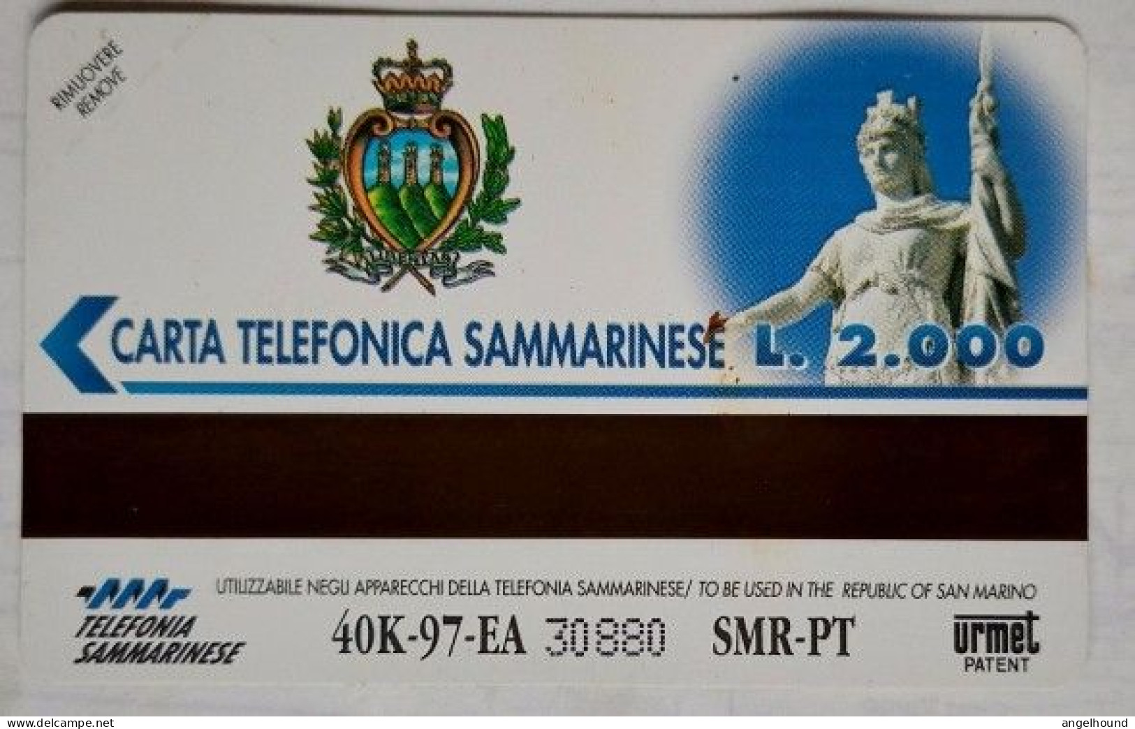 San Marino L2000 MINT RSM- 015 "  Pronto,  Chi Parla? - Rome  " - Saint-Marin