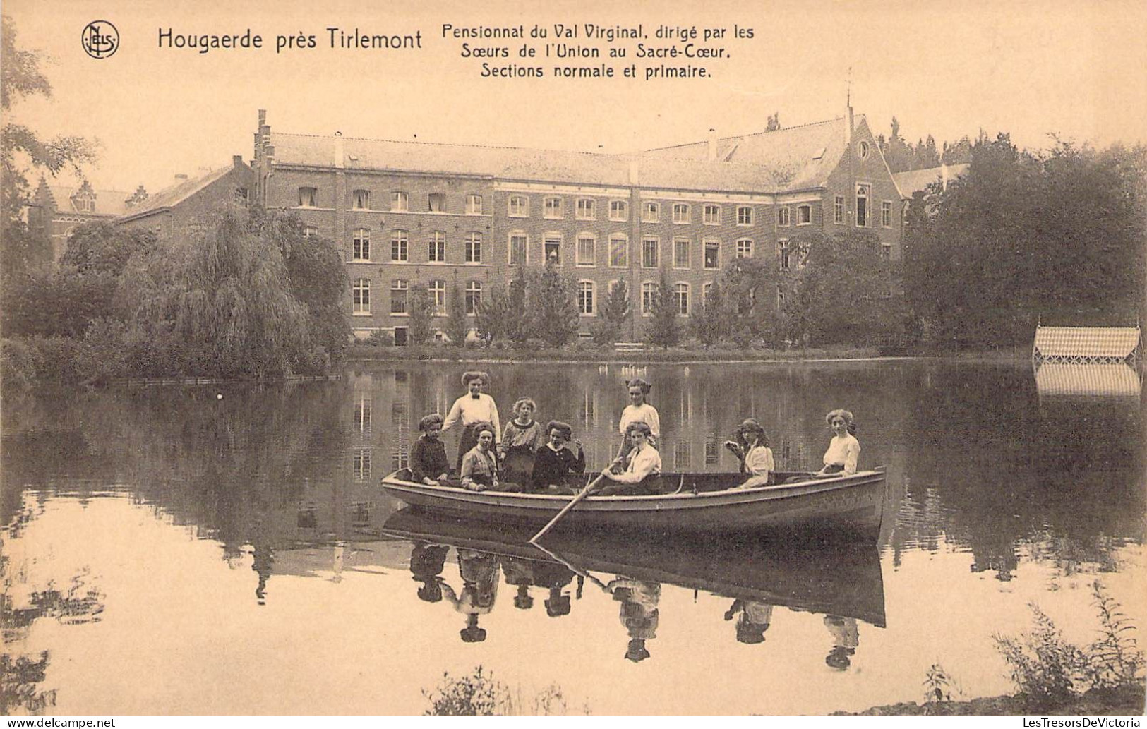 Belgique - Hougaerde Près Tirlemont - Pensionnat Du Val Virginal Barque - Nels - Carte Postale Ancienne - Hoegaarden