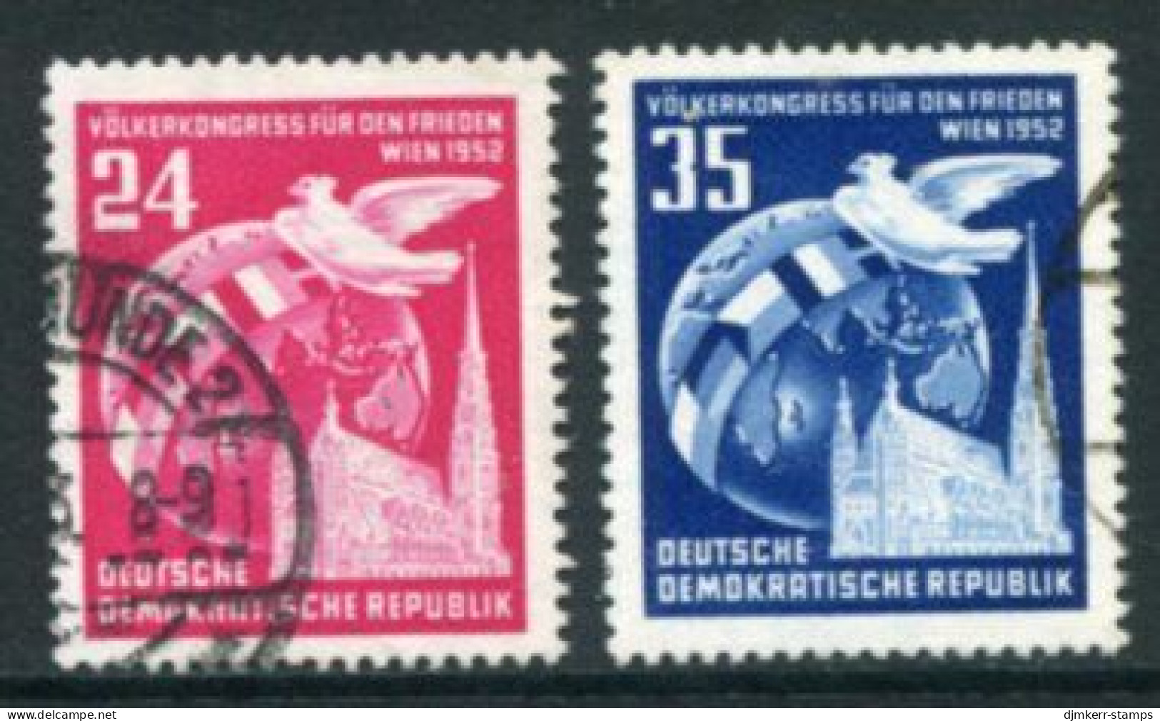 DDR / E. GERMANY 1952 People's Peace Congress Used..  Michel  320-21 - Oblitérés