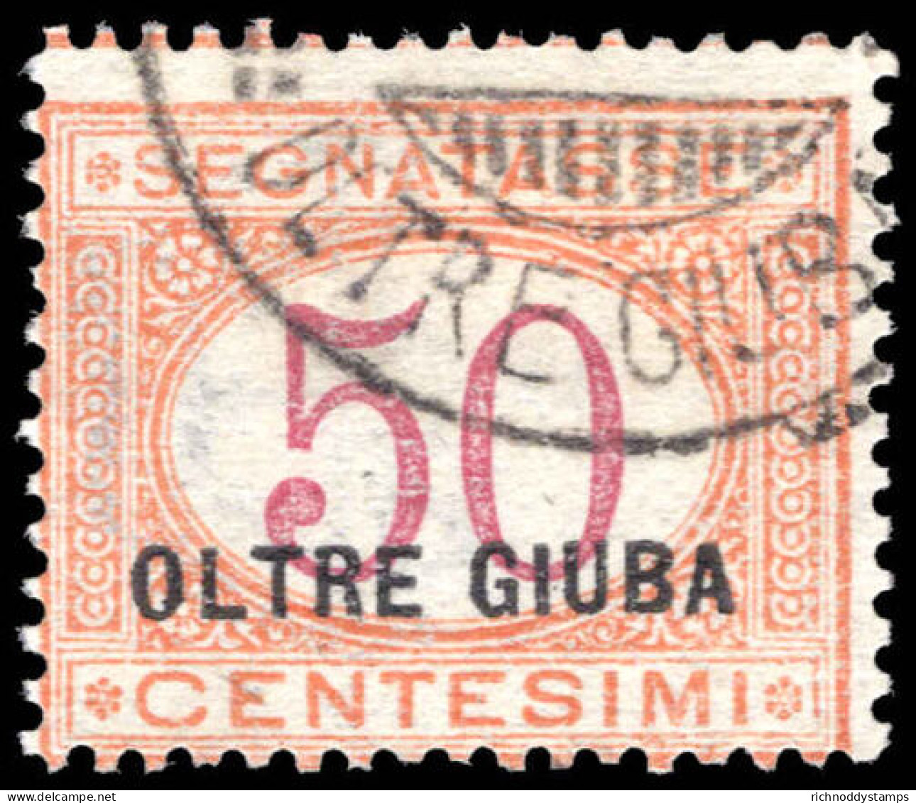 Jubaland 1925 50c Magenta And Orange Postage Due Fine Used. - Oltre Giuba
