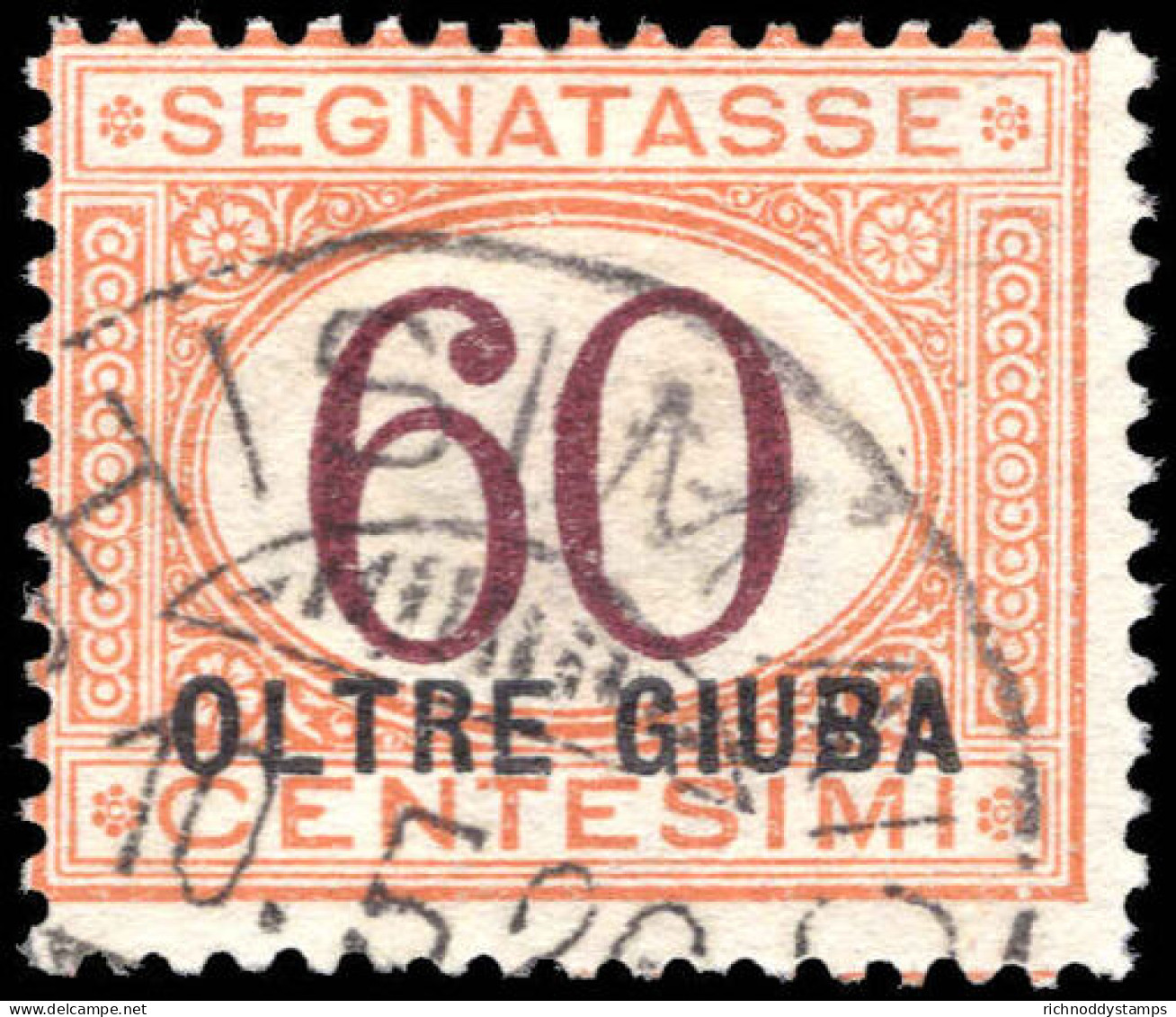 Jubaland 1925 60c Magenta And Orange Postage Due Fine Used. - Oltre Giuba