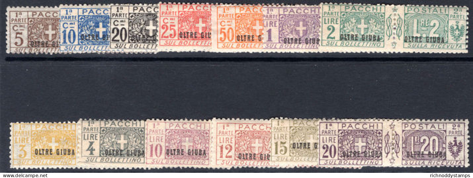 Jubaland 1925 Parcel Post Set Fine Lightly Mounted Mint. - Oltre Giuba