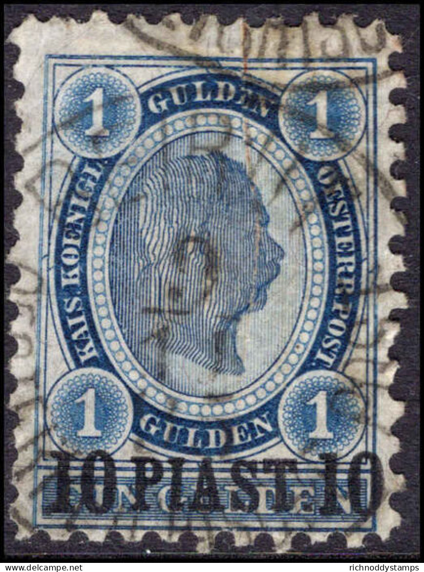 PO's In Turkish Empire 1890-96 10pi On 1g Blue Fine Used. - Levant (Turchia)