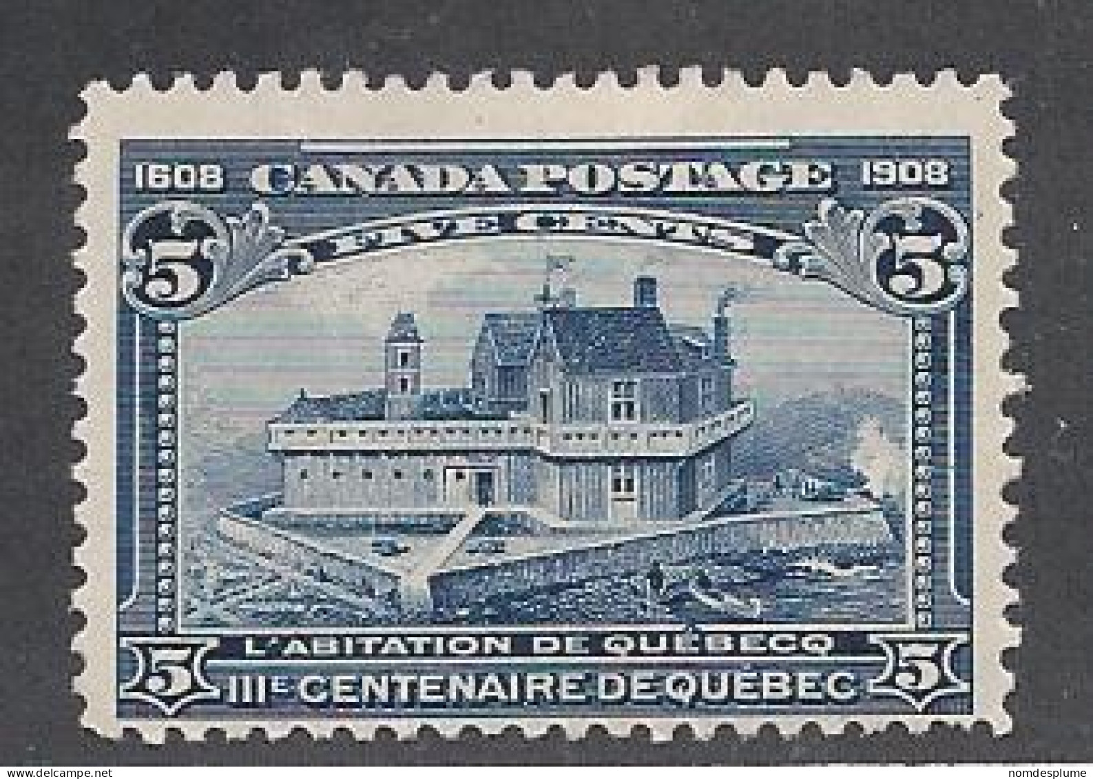 18997) Canada 1908 Quebec Mint Hinge * MH - Ungebraucht