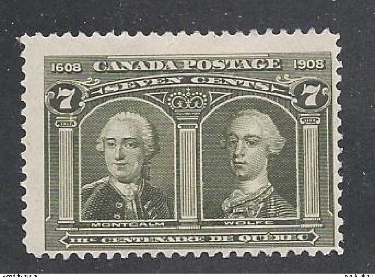 18998) Canada 1908 Quebec Mint Hinge * MH - Ongebruikt