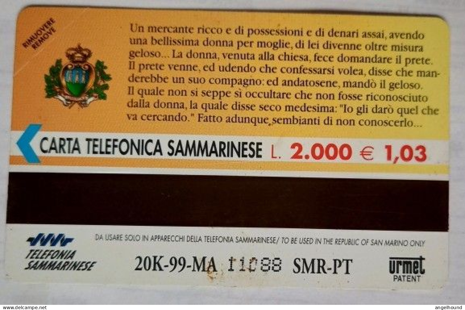 San Marino L2000 MINT  RSM- 041 "  Decamerone " - San Marino