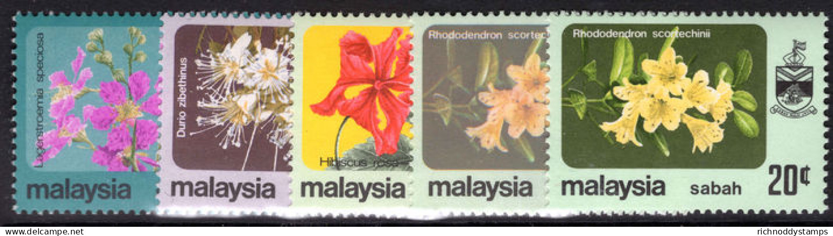 Sabah 1983-85 Flowers No Watermark Set Unmounted Mint. - Sabah