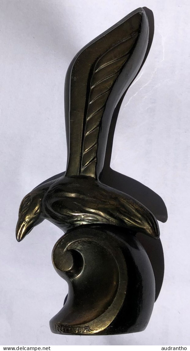 Sculpture En Bronze Art Déco - Oiseau Signé JAMAR - Bronzen