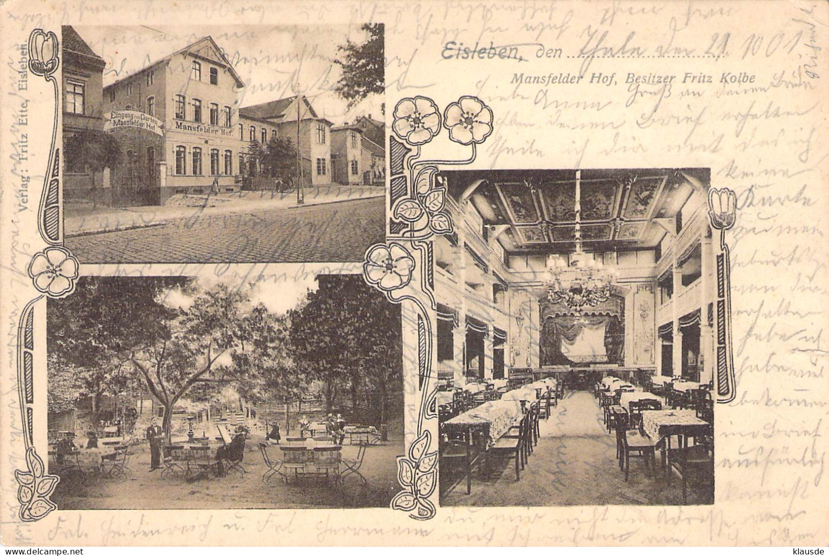 Eisleben Mansfelder Hof Mehrbild 1901 AKS - Eisleben