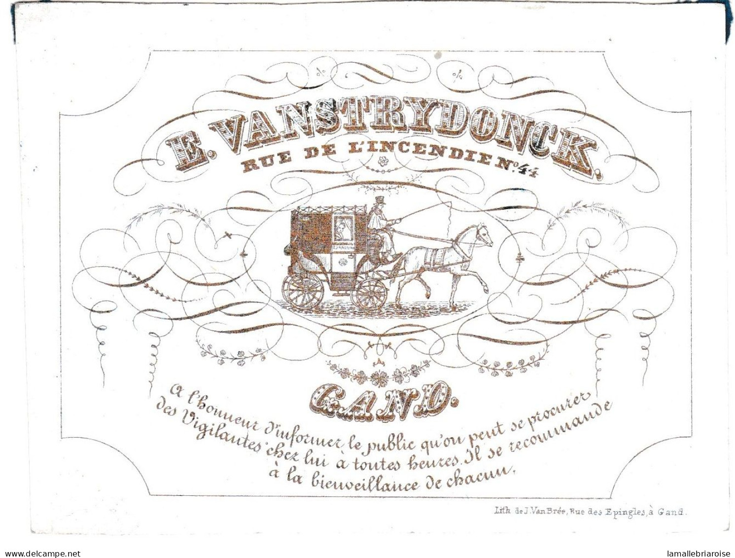 "Carte Porcelaine" Porseleinkaart, E. Vanstrydonck, Gand, Dim:108x82 Mm - Porcelana