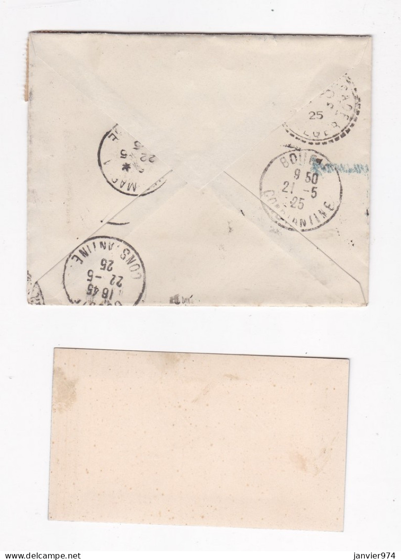 Enveloppe Et Carte Gouvernement General De L’Algerie Cabinet Du Secrétaire General Henri Dubief, 1925 - Cartas & Documentos