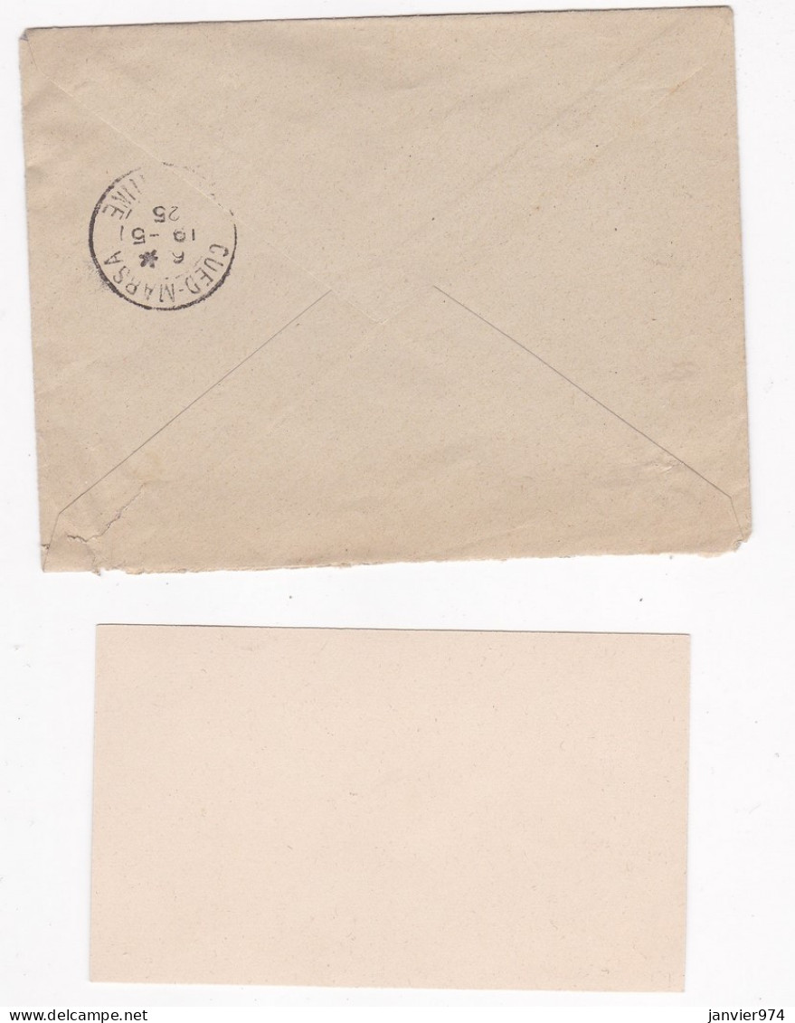 Enveloppe 1925 Délégations Financières Algériennes  Et Carte De Visite De Galle Avocat Délégué Financier  Bougie - Briefe U. Dokumente