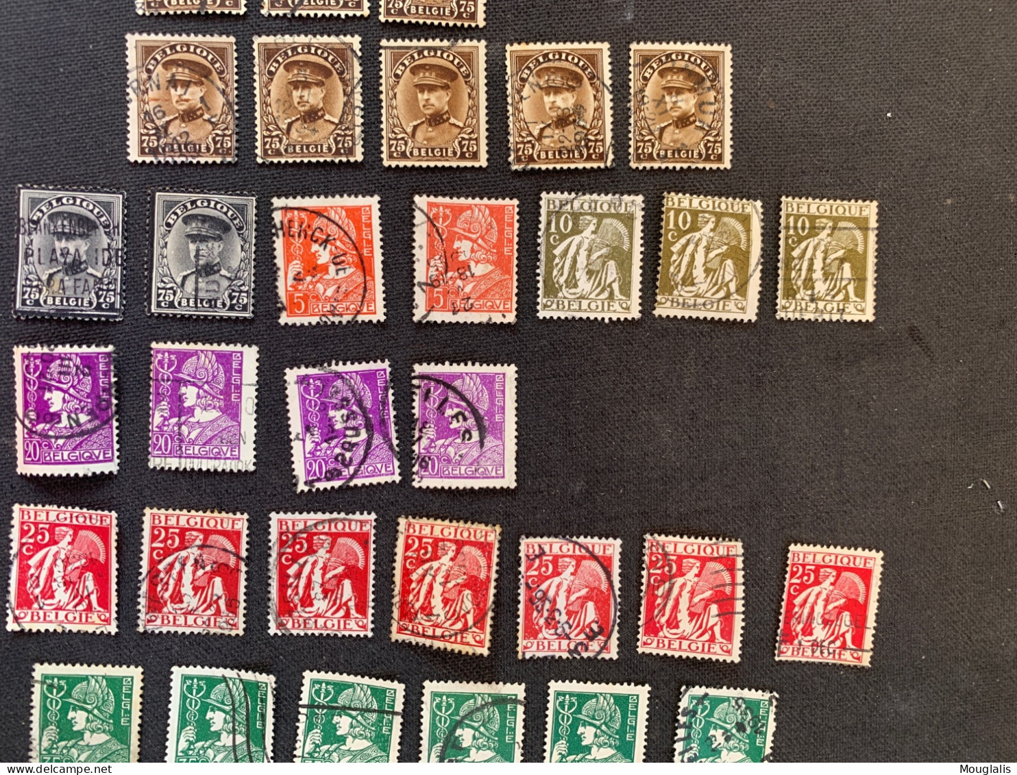 Belgique Lot Divers Timbres 336/341 + 384 Dont Variété Du 341 - V2 Allégorie Cérès /  Albert Met Képi - 1932 Ceres Y Mercurio