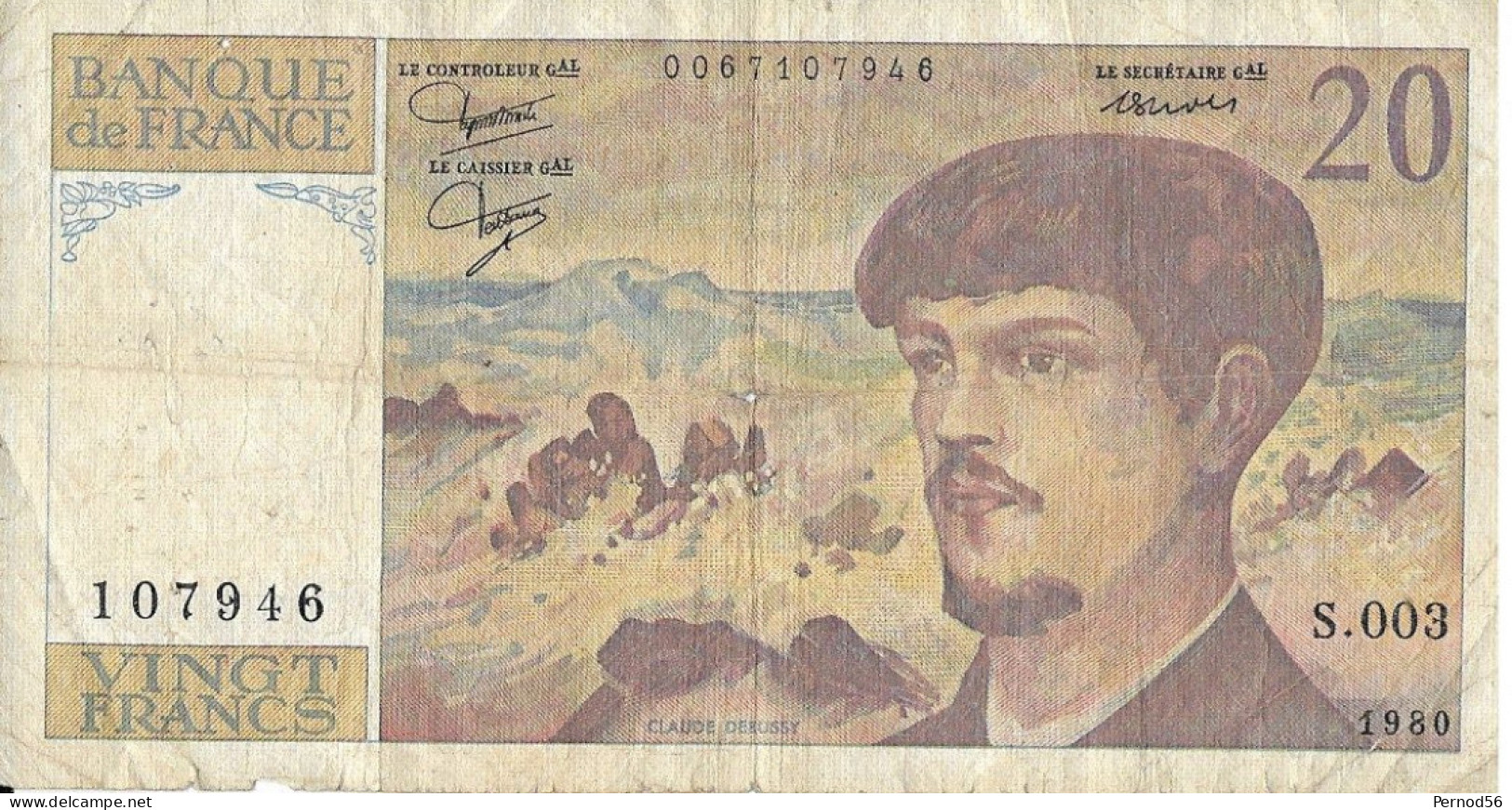 Vends Beau Billet De Banque  FRANCE   20 FRANCS    1980 - 20 F 1980-1997 ''Debussy''